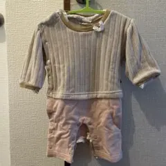 CROISSANCE BEBE ロンパース 70 ベージュ・ピンク
