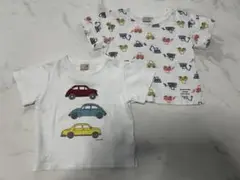 プティマイン 保育園着 Tシャツ 車 乗り物 2枚セット