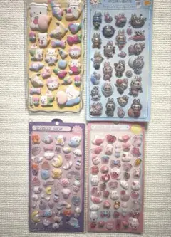 まとめ売り　おしりシール　ラブブ風　3D 立体シール ぷっくり