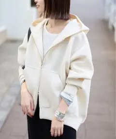 スローブイエナ ボリュームジップアップフーディー フード付きパーカー