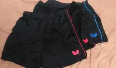 バタフライ 卓球用ショーツ 3点セット