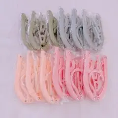 携帯ハンガー 折りたたみハンガー 12個入り ピンチ24個付き 旅行用ハンガー