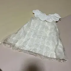 SHEIN ホワイト ローズ柄ドレス 9-12M