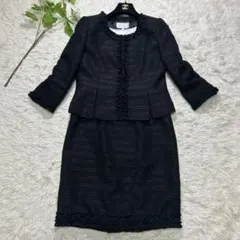 美品SAVIEM ワンピース アンサンブル スーツ ツイード 大きいサイズ