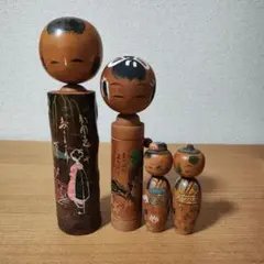 昭和レトロ 伝統工芸 こけし 鳴子系 志賀高原 木戸池 4体セット - メルカリ