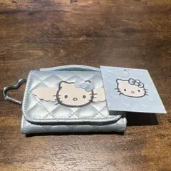 ハローキティ キルトシリーズ　コインケース　ポーチ　ブルー　新品未使用