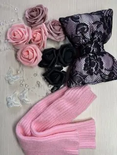 盛り髪JK 体育祭 ピンク リボンセット