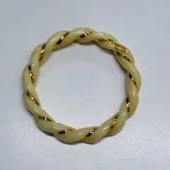 12号リング 指輪 585 14k 0.5g アイボリー 金巻