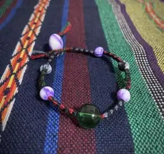 ハンドメイドビーズエスニック風ミサンガブレスレット
