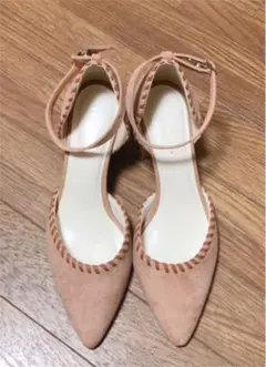 新品エスペランサ春秋パンプス ピンクベージュ