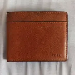 FOSSIL フォッシル 本革 二つ折り財布 ブラウン 茶色 メンズのサムネイル