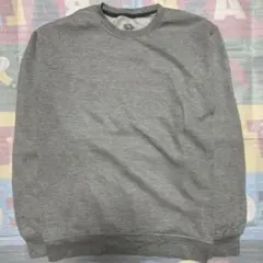 USA古着 FRUIT OF THE LOOM スウェット グレー 無地 s