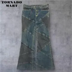 【希少】TORNADO MART ベルボトム パッチワーク フレア デニム L