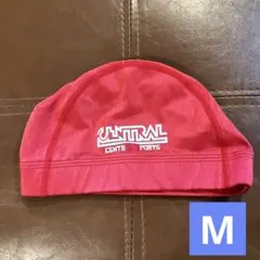 セントラルスポーツ　キッズ　スイムキャップ　水泳帽　帽子　赤　M