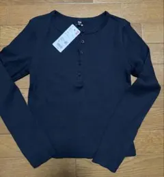UNIQLO ユニクロ リブヘンリーネック 長袖