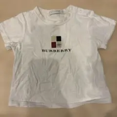 ミ*ラ様 BURBERRY ロゴ刺繍 Tシャツ 80cm ホワイトのサムネイル