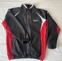 【美品】Rawlings （ローリングス）長袖ウィンドブレーカー黒Ｌ野球