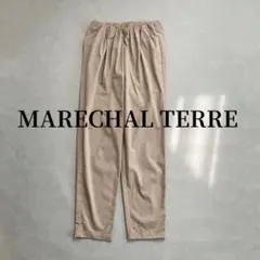 マルシャルテル　リネン混ウエストギャザーパンツ　モカベージュ