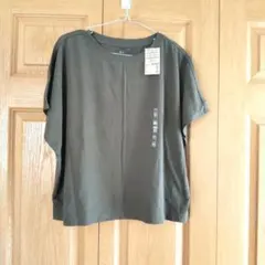 MUJI 無印良品　フレンチスリーブTシャツ M-L オーガニックコットン