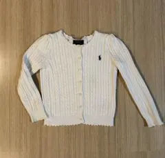 POLO RALPH LAUREN キッズ カーディガン 白100〜110cm