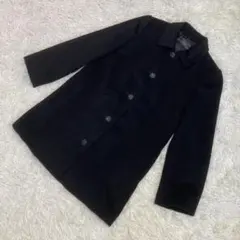 極美品　レリアン　ミドル丈コート　黒　カシミヤ100% 日本製　9 Mサイズ