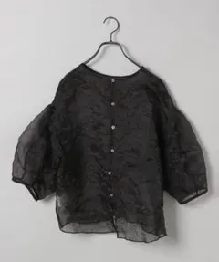 JEANASIS 2WAYオーガンジーワッシャーブラウス