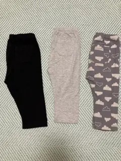 UNIQLO 7分丈 レギンス パンツ 100cm 3枚セット