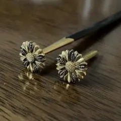 銅 細工 簪 髪飾り 道家結髪 工芸品 置物 - メルカリ