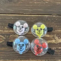 東京ディズニーリゾート ヘアクリップ バルーン 4色セット ミッキー 4点