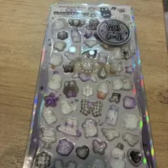 光るジェルプチドロップ　ストーン付き　シマエナガ