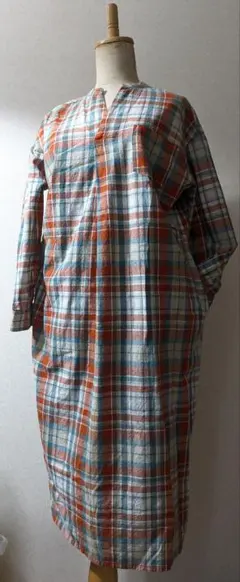 CUBE SUGAR チェック柄ロングワンピース