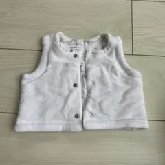 ホワイト フリース ベビーベスト