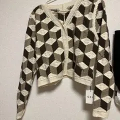 【新品、タグ付き】 grl カーディガン　淡色　ブラウン