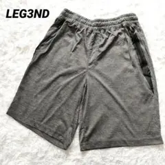 ​美品 LEG3NDジップポケットメッシュショートパンツ Lグレー トレーニング