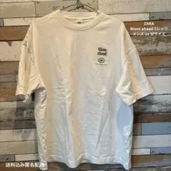 ZARA Move ahead Tシャツ ホワイト メンズ us Mサイズのサムネイル
