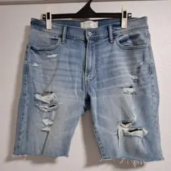 アバクロンビー&フィッチ　デニム　ハーフパンツ　メンズ　短パン　ショートパンツのサムネイル