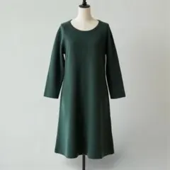 アナトリエ ダークグリーン ワンピ M アンゴラ混 上品