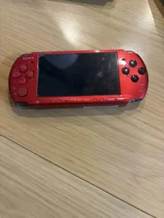 PSP-3000 レッド 本体 ジャンク バッテリー欠品 8GBメモリ付