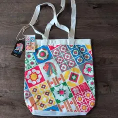 未使用美品✨️カラフルトートバッグ　シンガポール　マーライオン柄