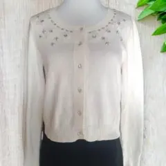 MERCURYDUO ビジュー 花装飾 カーディガン F アイボリー 春 743