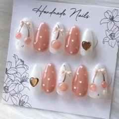 さくらんぼネイル ネイルチップ オレンジのサムネイル