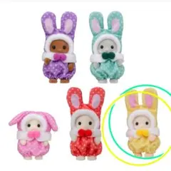 赤ちゃんカラフルウサギコスチューム