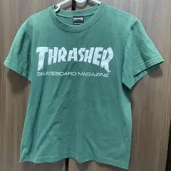 THRASHER半袖Tシャツメンズレディース男女兼用グリーン夏服