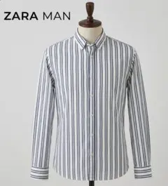 【大人気】ザラ リラックスフィット ストライプシャツ M トレンド 春服
