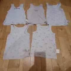 海の生き物柄 ベビー肌着 5枚セット