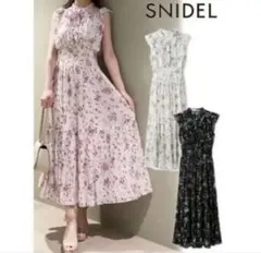 正規品 snidel Sustainableフリルプリントワンピース ピンク - メルカリ
