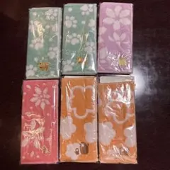 【新品・未使用】花柄・雲柄タオルハンカチセット6枚