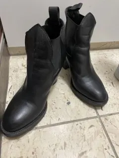 Acne ブラックレザーブーツ 高ヒール