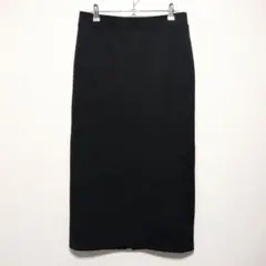 ユニクロ UNIQLO ドライスウェットナローマキシスカート 黒 ブラック