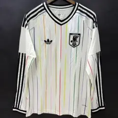 サッカー日本代表 ユニフォーム 新品未使用カラフルデザイン 白 L-112